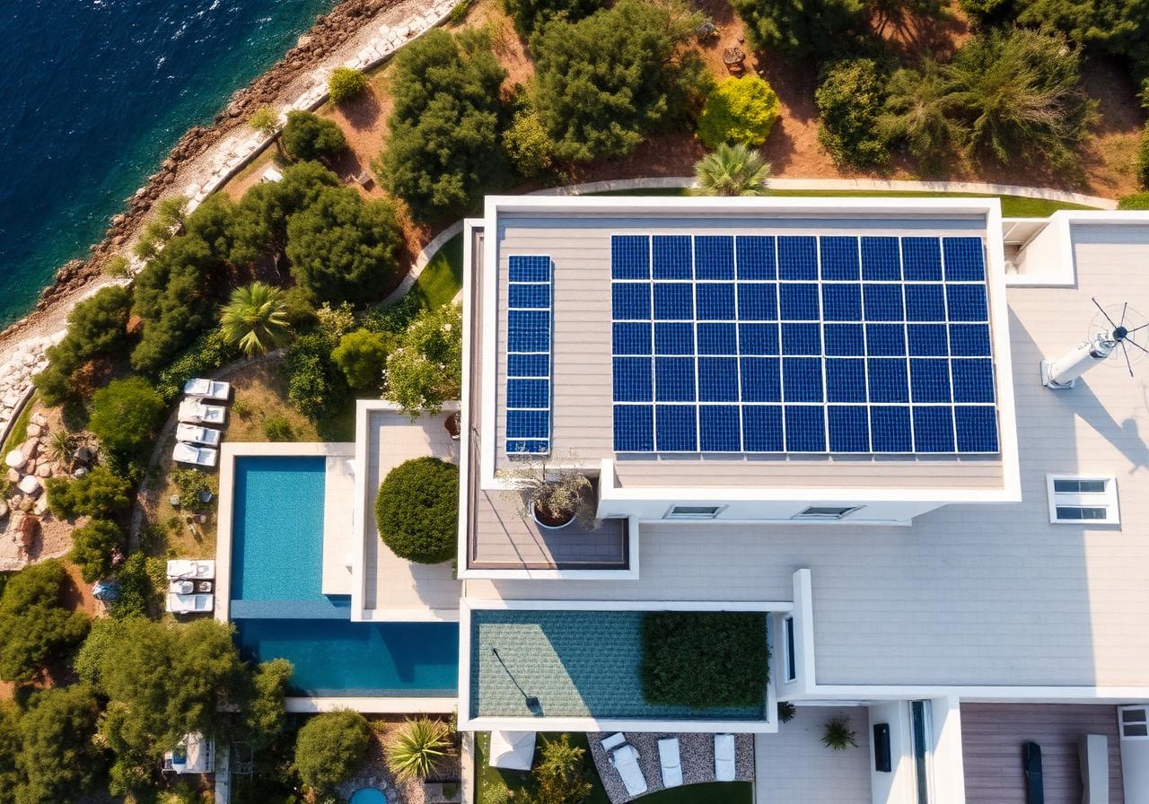 Instalación solar en vivienda mediterránea